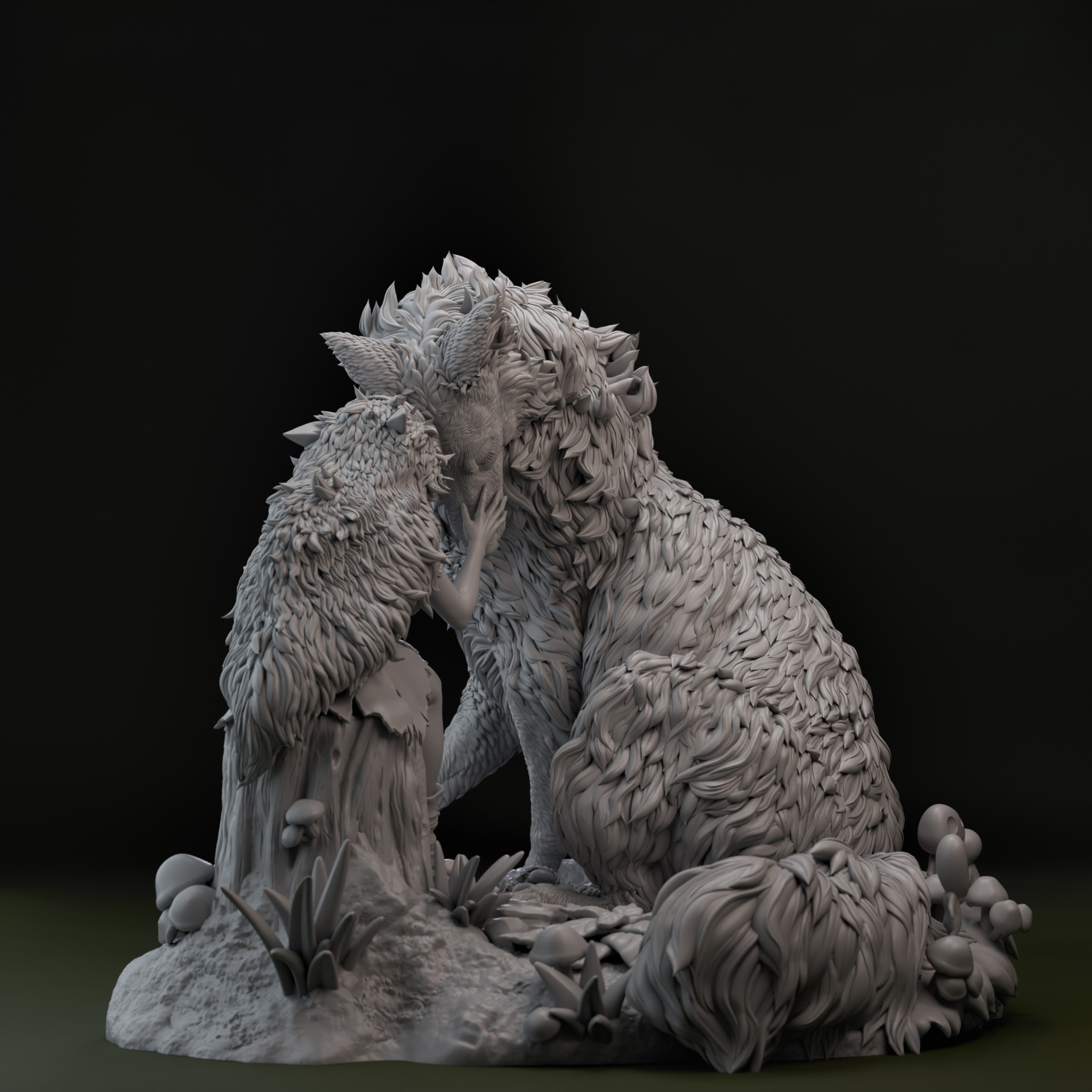 Figurine Princesse Mononoké San et Loup – Image 9