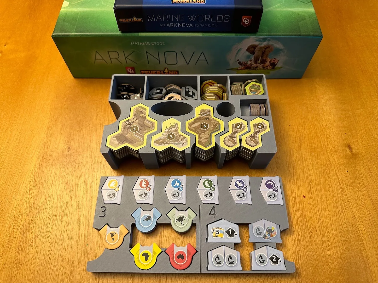 Insert / Organiseur compatible Ark Nova + extension Mondes Marins – Impression 3D – Image 5