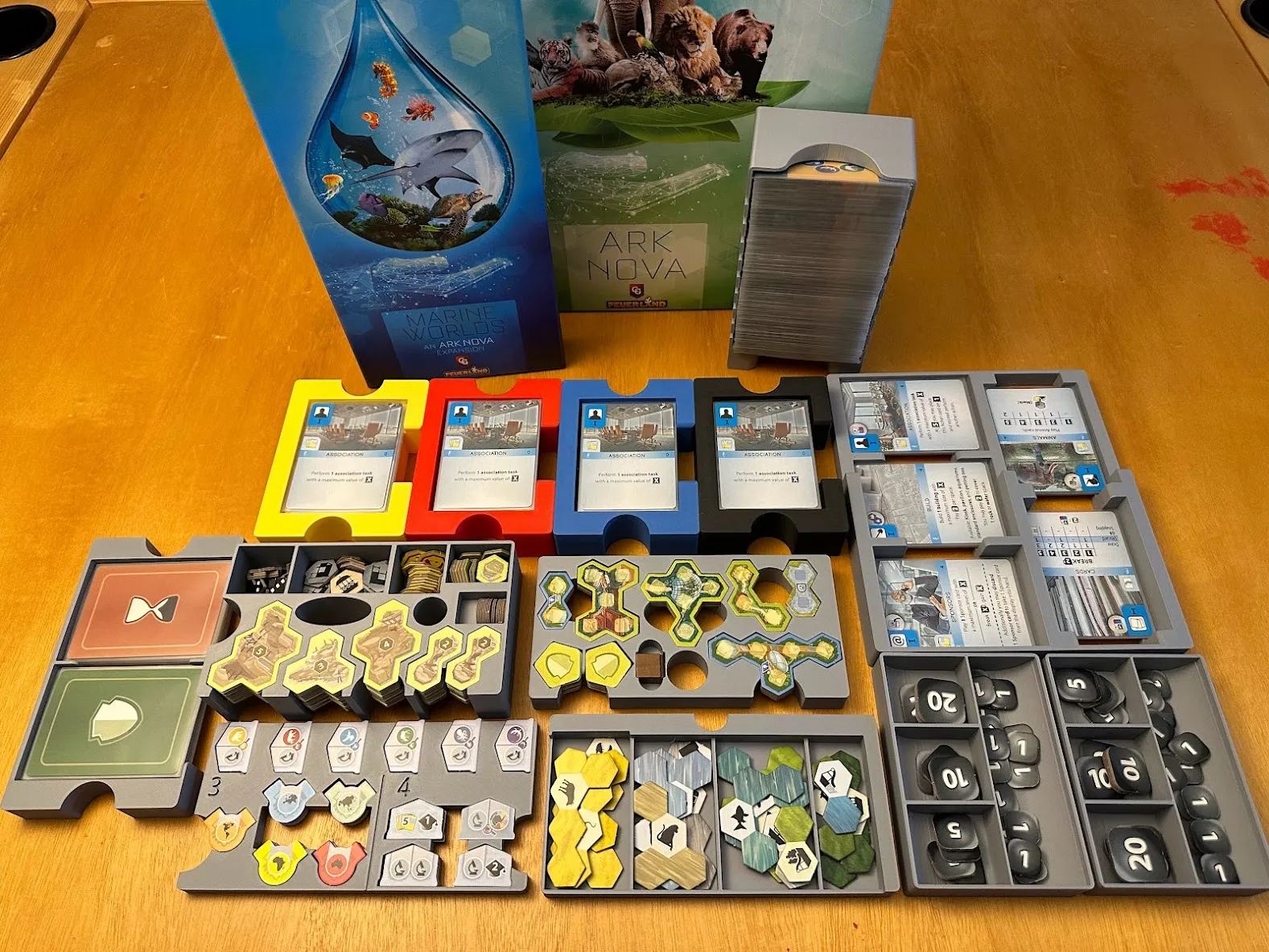 Insert / Organiseur compatible Ark Nova + extension Mondes Marins – Impression 3D