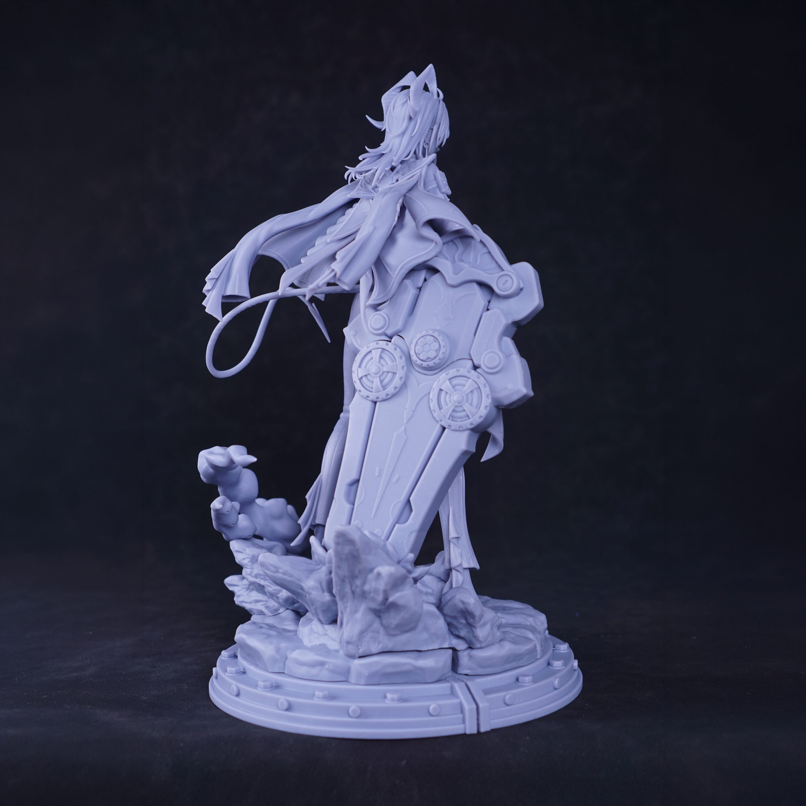 Figurine Zani Wuthering Waves en résine brute non peinte
